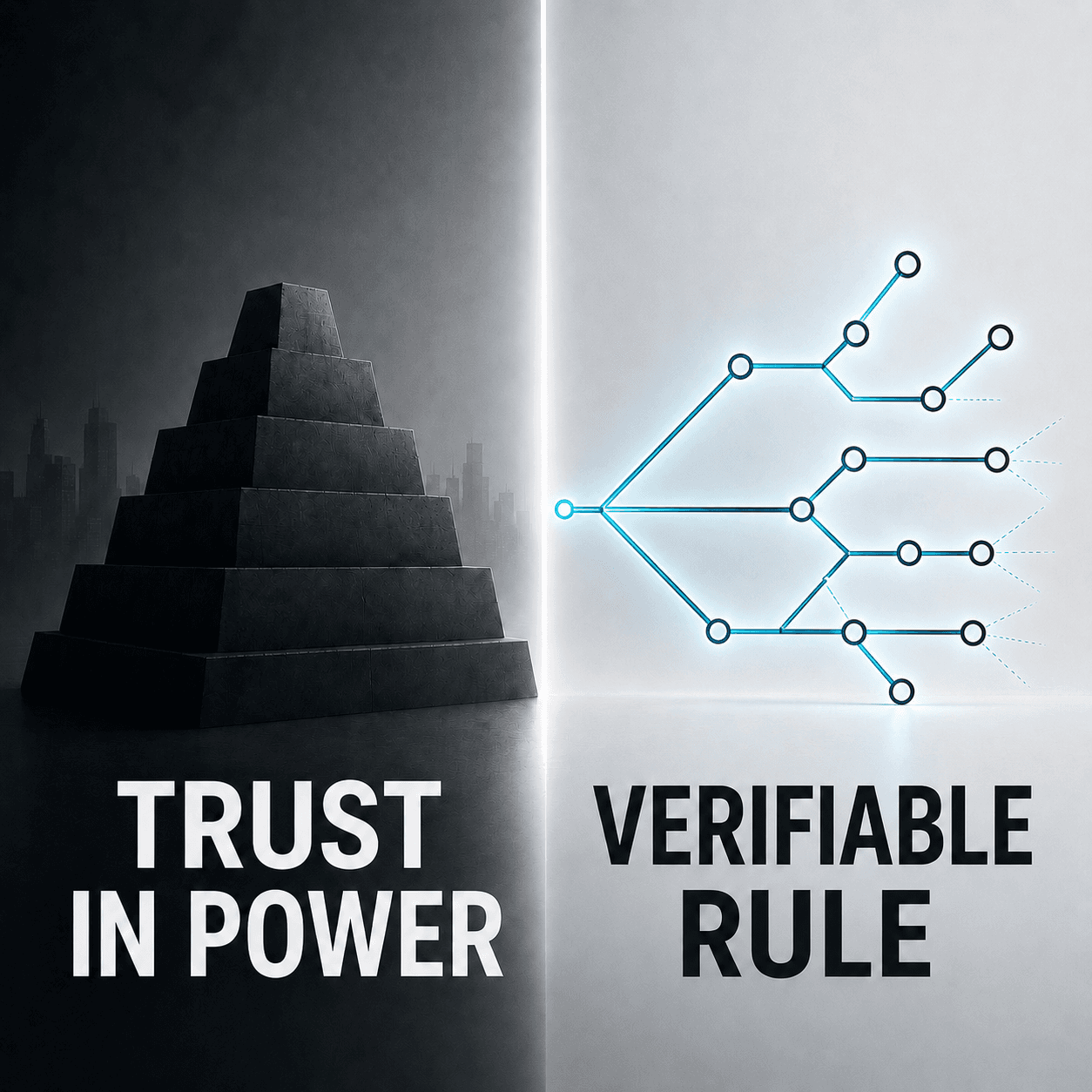 The third kind of economy. Trust in verifiable rules.